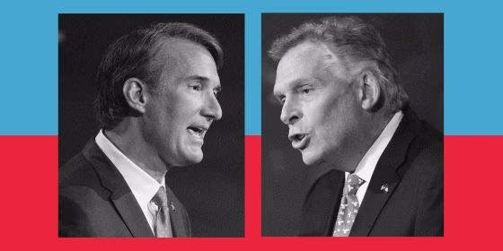 Virginia gubernatorial candidates Glenn Youngkin and Terry McAuliffe.