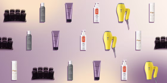 Illustration of different hair tools and products on sale at Sephora