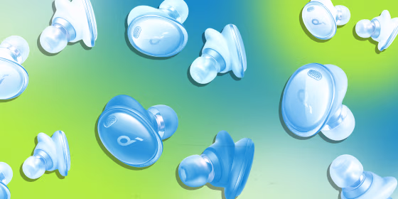 Illustration of the new Anker Liberty 3 Pro wireless earbuds