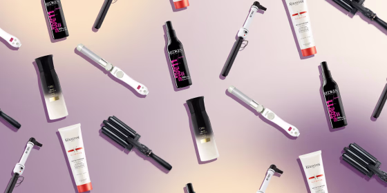 Illustration of 9 best curling irons, curling wands and hair products for any hair type
