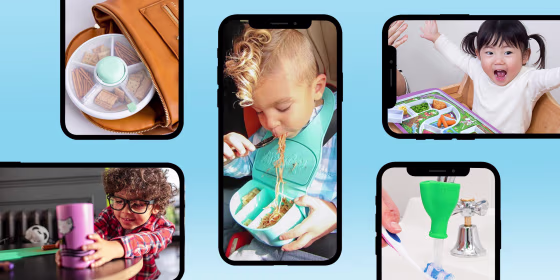 Illustration of different parenting hacks popular on TikTok, for taking care of the kids