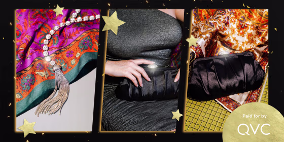 Three images of products from QVC to buy for New Year's
