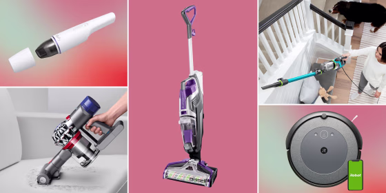Illustration of different vacuums on sale for Black Friday