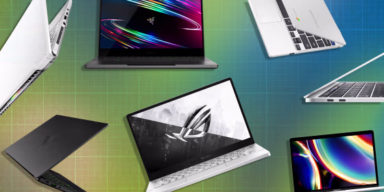 Illustration of laptops on sale for Cyber Monday