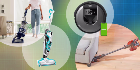 Illustration of four vacuums still on sale from Cyber Monday