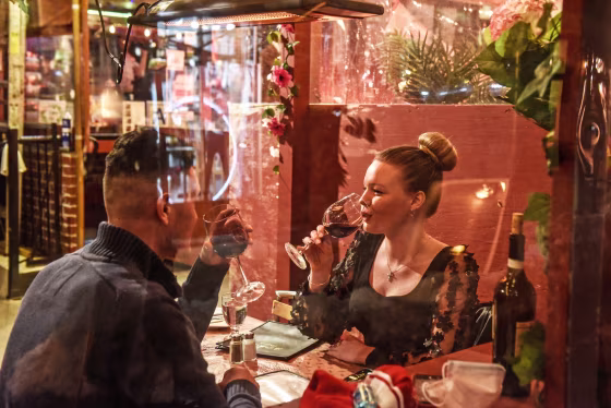 A Couple Celebrates Valentine's Day During Pandemic