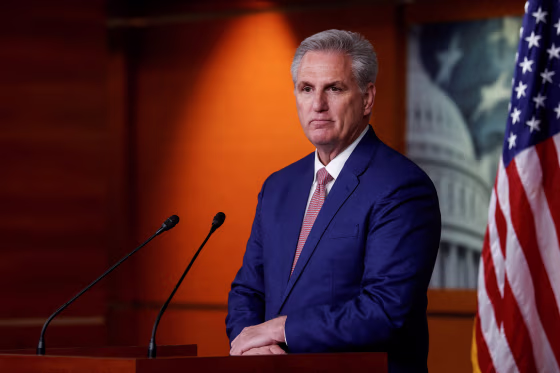 Image: FILE PHOTO: U.S. House Minority Leader McCarthy holds his weekly news conference on Capitol Hill in Washington