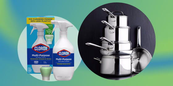 New launches this week include a Crate & Barrel’s The Kitchen by Crate cookware line and refillable Clorox cleaning supplies.