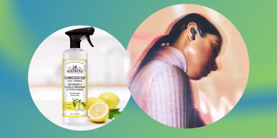 New releases include wireless earphones from Bang & Olufsen and foaming dish soap from J.R. Watkins.