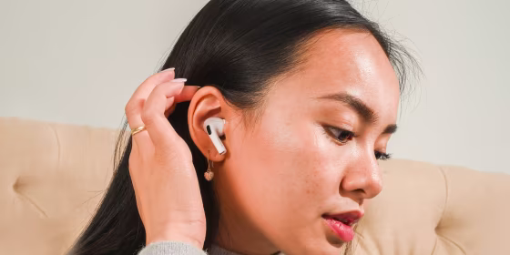 Woman with Airpods