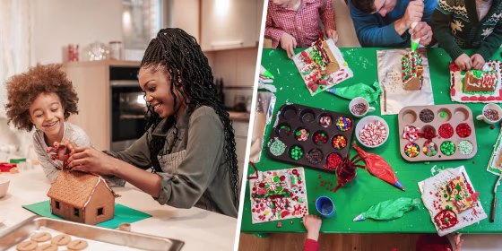 Gingerbread houses and cookies