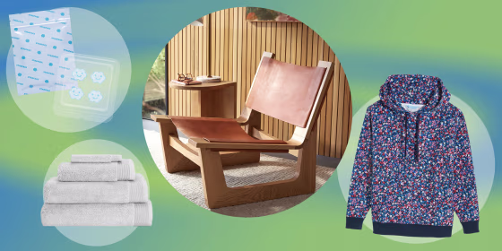Starface launched its Micro-Cloud pimple patches, sweater from the new Draper James x Bala, towels from the Onsen's Wovey Collection i and Leather Sling Chair from Parachute
