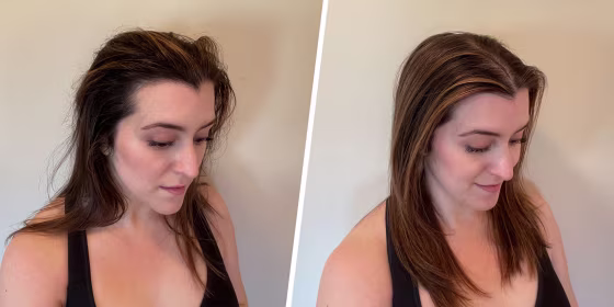 Before and after of someones hair