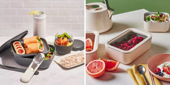 Meal prep containers are typically made from glass, silicone, plastic or stainless steel, and they come in multiple sizes.