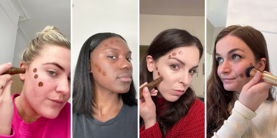 Four Woman wearing the tarte sculpt tape