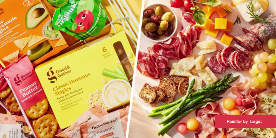 Split image of Good & Gather snacks
