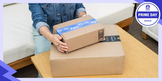 Woman holding boxes