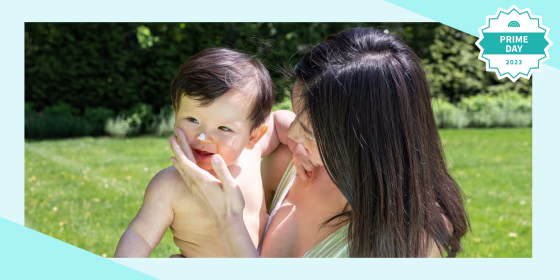 Woman hugging a baby