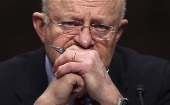 Director of National Intelligence James Clapper testifies at a Senate Intelligence Committee hearing on Capitol Hill in Washington