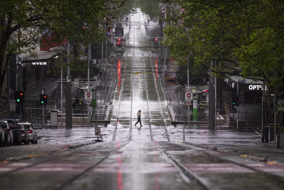 Image: Lockdown Restrictions Remain In Place For Melbourne As New COVID-19 Cases Continue To Emerge