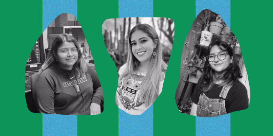 Brenda Elizondo, Daisy Gomez-Fuentes and Noemi Rodriguez are first-generation Latina college students.