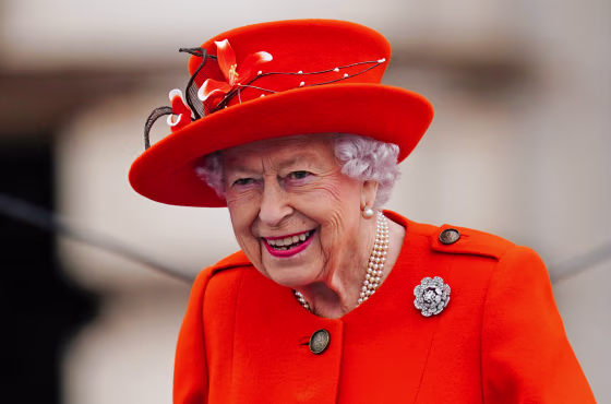 Queen Elizabeth II attends the launch of the Queen's Baton Relay for Birmingham 2022 at Buckingham Palace on Oct. 7, 2021, in London.