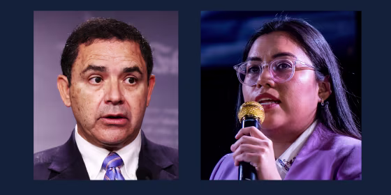 Rep. Henry Cuellar, D-Texas, and challenger Jessica Cisneros.