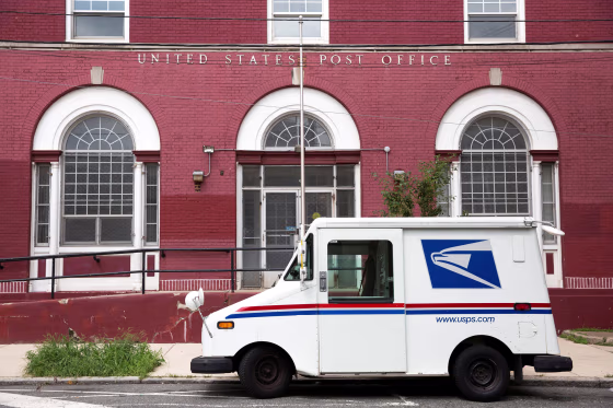 Image: A U.S. Postal Service (USPS) post office in Philadelphia
