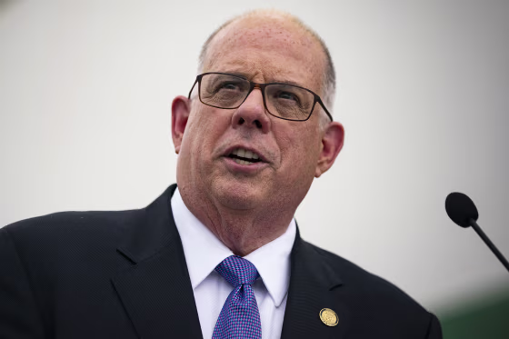 Image: Gov. Larry Hogan during a news conference in Baltimore on July 29, 2021.
