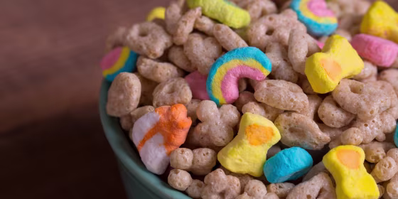 The popular cereal is known for its brightly colored marshmallow bits.
