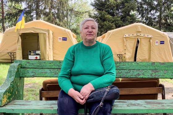 Galina Kovalenko's home in Irpin was destroyed when Russian forces set fire to it.