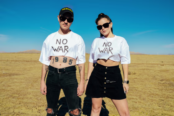 Ilya Prusikin and Sonya Tayurskaya of Little Big left Russia less than a week after the Russia launched its invasion of Ukraine. Now in self-exile in the U.S, they have released a song and video condemning the war. 