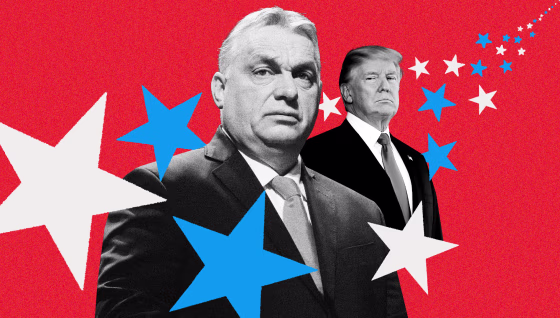 Hungary's Prime Minister Viktor Orbán appears alongside Donald Trump at the CPAC conference in Dallas, Texas this week.