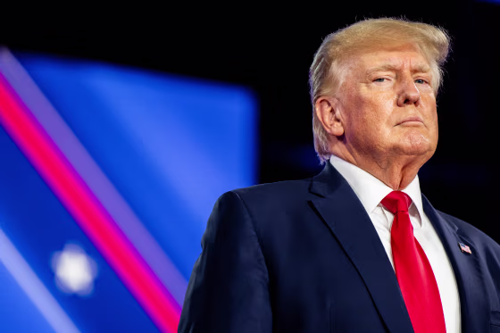 Former President Donald Trump prepares to speak at the Conservative Political Action Conference on Aug. 6, 2022, in Dallas.
