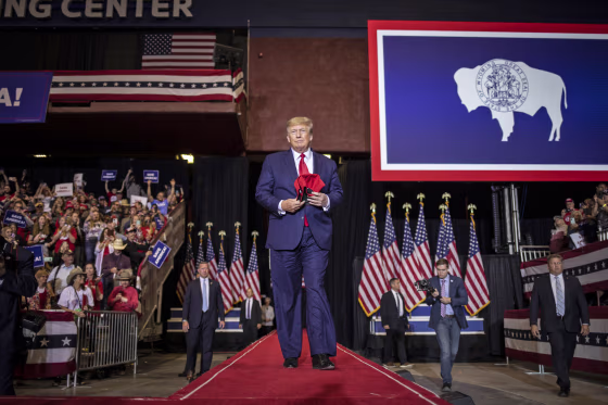 Former President Trump Rallies Supporters In Wyoming
