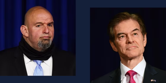 Image: John Fetterman and Mehmet Oz.