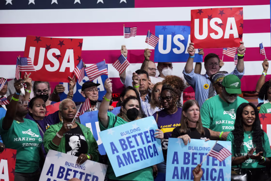 Image: President Biden Holds DNC Rally In Maryland