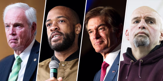 Ron Johnson, Mandela Barnes, Mehmet Oz and John Fetterman.