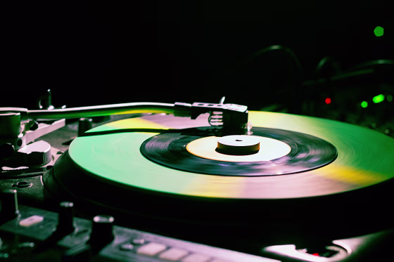 Turntable used by DJs for making electronic music and scratching.