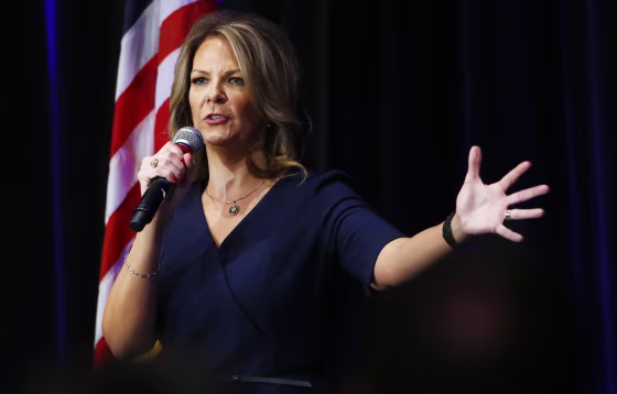Kelli Ward at a campaign fundraiser in Scottsdale, Ariz., in 2017.