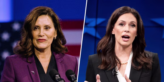 Gov. Gretchen Whitmer and Republican gubernatorial candidate Tudor Dixon