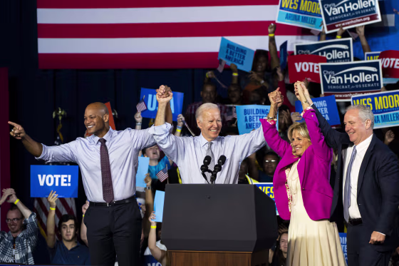 President Biden Joins Maryland Democrats For Election Eve Rally