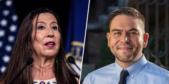 Rep. Teresa Leger Fernandez, D-N.M.; Incoming Rep. Gabe Vasquez for New Mexico’s 2nd Congressional District.