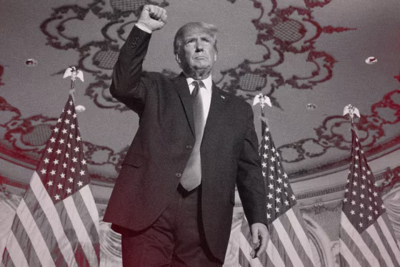 Former President Donald Trump after announcing that he is running for president for the third time at Mar-a-Lago in Palm Beach, Fla., on Nov. 15, 2022.