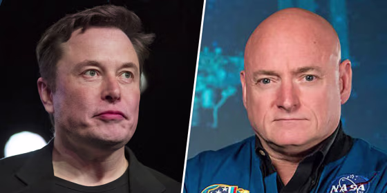 Elon Musk and former astronaut Scott Kelly.