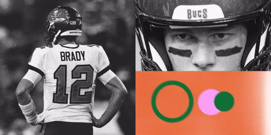 Photo illustration of football player Tom Brady