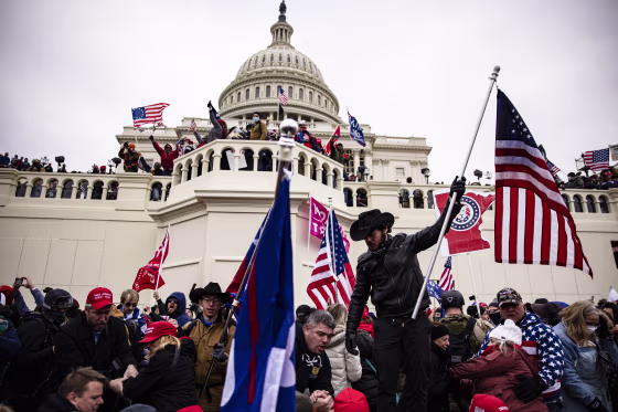 Trump supporters storm the U.S. Capitol on Jan. 6, 2021.