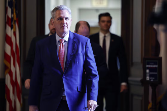 Kevin McCarthy walks to the House Chambers of the U.S. Capitol Building 