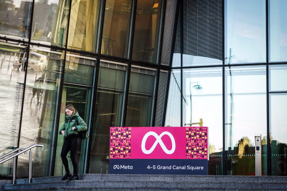 Facebook parent company Meta's headquarters in Dublin on Nov. 9, 2022.
