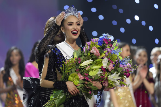 Miss USA R'Bonney Gabriel is crowned Miss Universe during the final round of the 71st Miss Universe Beauty Pageant, in New Orleans on Saturday, Jan. 14, 2023.